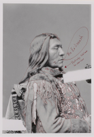 Wendy Red Star, 1880 Crow Peace Delegation: Peelatchiwaaxpáash/Medicine Crow (Raven), Peelatchixaaliash/Old Crow (Raven), Iichíilachkash/Long Elk, Déaxitchish/Pretty Eagle, Bia Eélisaash/Large Stomach Woman (Pregnant Woman) aka Two Belly, Alaxchiiaahush/Many War Achievements or Plenty Coups, aka Chíilaphuchissaaleesh/Buffalo Bull Facing The Wind, 2014, 10 inket prints and red ink on paper, Museum Purchase: Acquired with the assistance of The Ford Family Foundation and the Native American Art and Photography Funds, © Wendy Red Star, 2015.104.1a-j